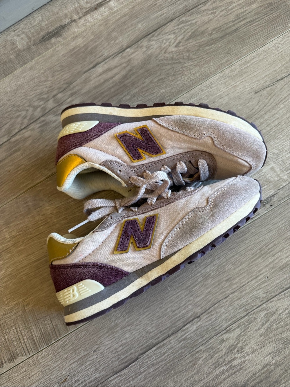 New Balance Sneakers in Mauve, Burgundy and Mustard